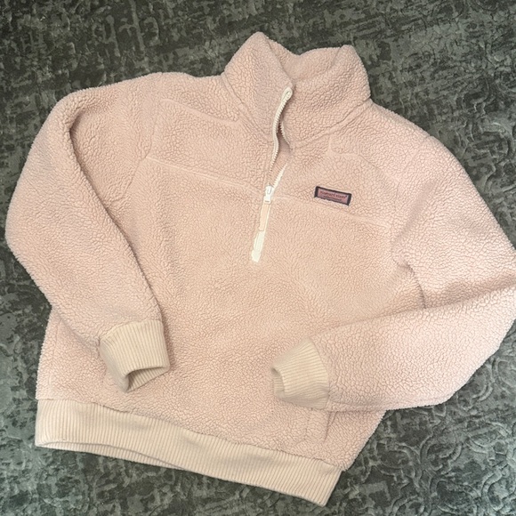 Vineyard Vines Sweaters - Vineyard Vines Plush Teddy Sherpa Quarter-Zip Sweater